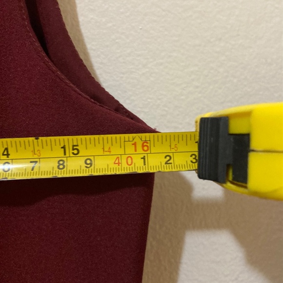 White House/Black Market Burgundy Sleeveless Jumpsuit - Picture 3 of 5